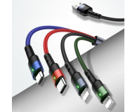 USAMS Kabel pleciony U26 4w1 0,35m 2A (2xlight/microUSB/C) - 1569041 - zdjęcie 3